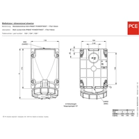 PCE 135-6 CEE Wandsteckdose 63 A 5polig 400 V 1 St. PCE 135-6 CEE Wandsteckdose 63 A 5polig 400 V 1 St.