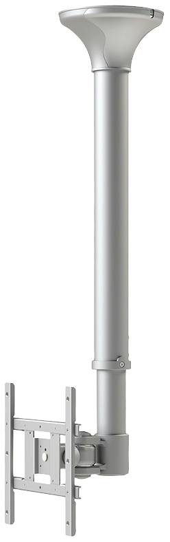 Montagehalterung aus Metall, zylindrische Stange mit rechteckiger Befestigungsplatte, geeignet für Decken- oder Wandmontage.