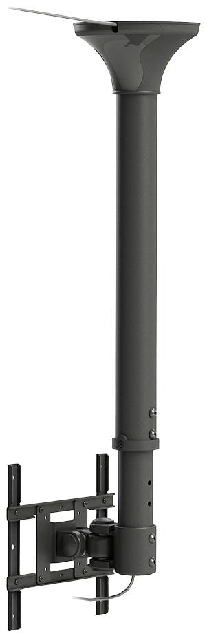 Halterung mit langem, verstellbarem Arm und Montageplatte, geeignet zur Deckenbefestigung von elektronischen Geräten wie Beamern.