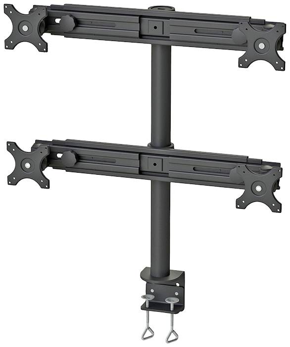 Neomounts FPMA-D700D4 4fach Monitor-Tischhalterung 48,3 cm (19") - 76,2 cm (30") Schwarz Höhenverstellbar, Neigbar, Schwenkbar, Rotierbar