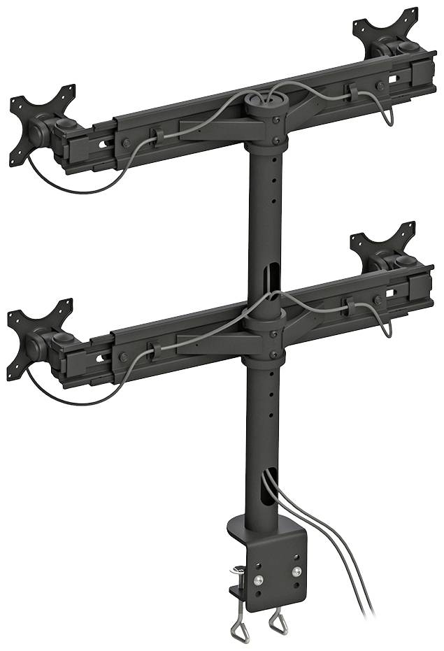 Neomounts FPMA-D700D4 4fach Monitor-Tischhalterung 48,3 cm (19") - 76,2 cm (30") Schwarz Höhenverstellbar, Neigbar, Schwenkbar, Rotierbar