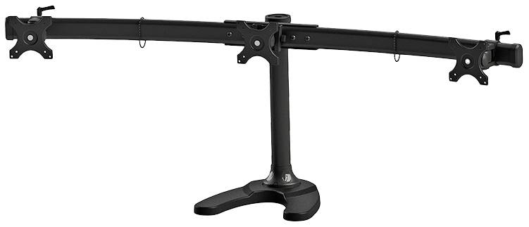 Neomounts FPMA-D700DD3 3fach Monitor-Standfuß 25,4 cm (10") - 68,6 cm (27") Schwarz Höhenverstellbar, Schwenkbar, Neigbar