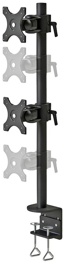 Neomounts FPMA-D700DV 2fach Monitor-Tischhalterung 25,4 cm (10") - 68,6 cm (27") Schwarz Höhenverstellbar, Neigbar, Schwenkbar, Rotierbar