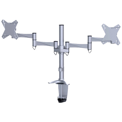Neomounts FPMA-D1330DSILVER 2fach Monitor-Tischhalterung 25,4cm (10") - 68,6cm (27") Silber Höhenverstellbar, Neigbar, Schwenkbar