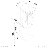 Neomounts PC Halterung Unterbau CPU-D075BLACK Schwarz Belastbar bis=10kg Neomounts PC Halterung Unterbau CPU-D075BLACK Schwarz Belastbar bis=10kg