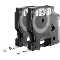 DYMO 40913, 45013 Schriftband 2er Set Bandfarbe: Weiß Schriftfarbe: Schwarz 9 mm, 12mm 7m DYMO 40913, 45013 Schriftband 2er Set Bandfarbe: Weiß Schriftfarbe: Schwarz 9 mm, 12mm 7m