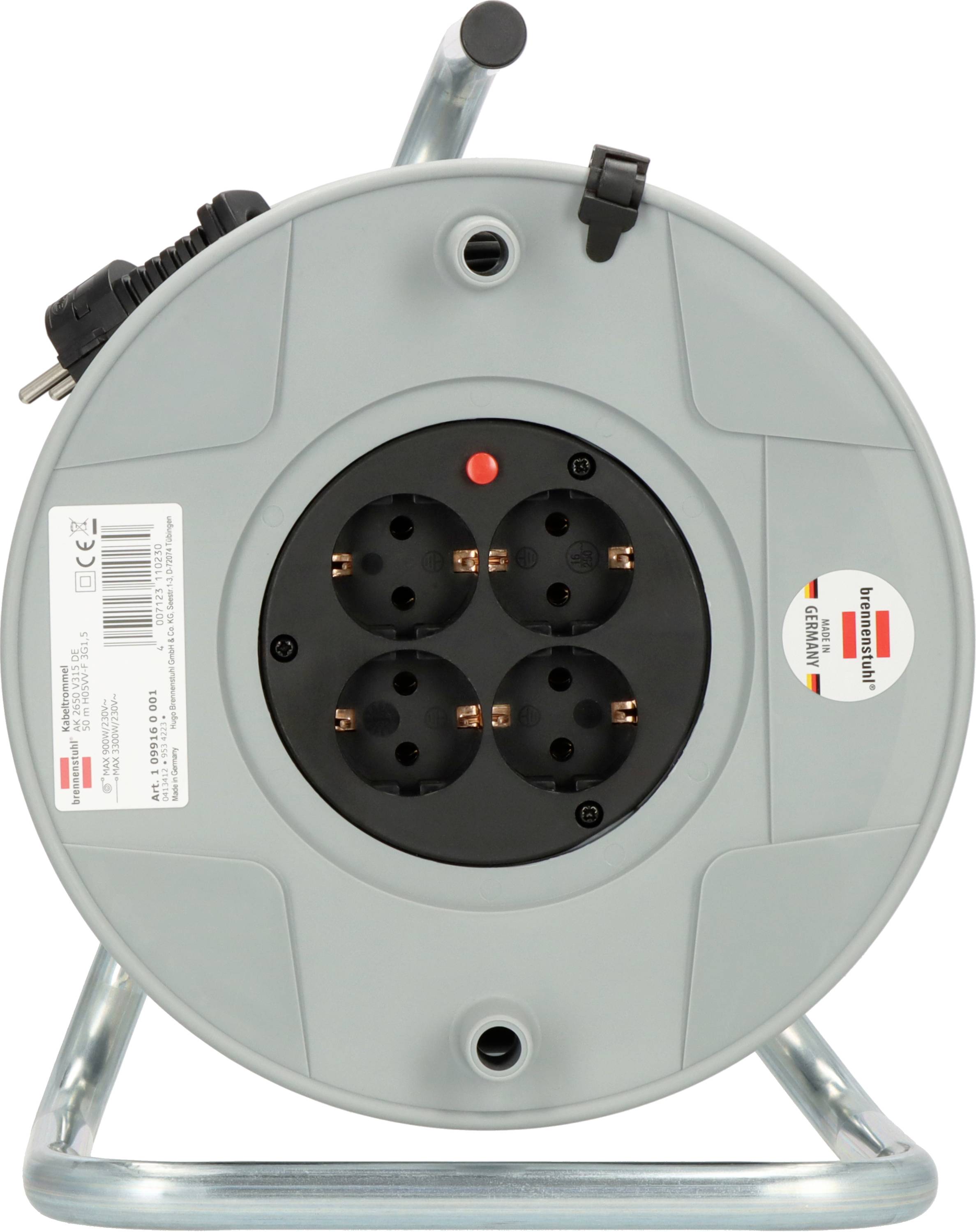 Brennenstuhl 1099160001 Kabeltrommel 50.00m Schwarz Schutzkontakt-Stecker