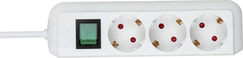 Brennenstuhl 1152320015 Steckdosenleiste mit Schalter 3fach Weiß 1 St.