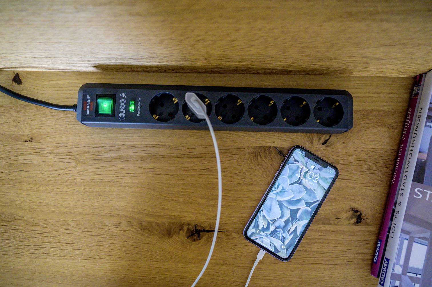 Brennenstuhl 1159700015 Überspannungsschutz-Steckdosenleiste 6fach Schwarz Schutzkontakt 1 St.