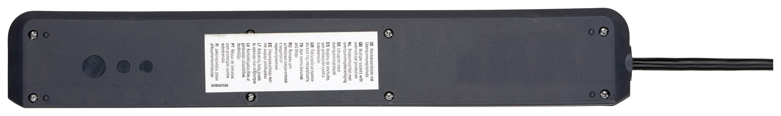 Brennenstuhl 1159700015 Überspannungsschutz-Steckdosenleiste 6fach Schwarz Schutzkontakt 1 St.