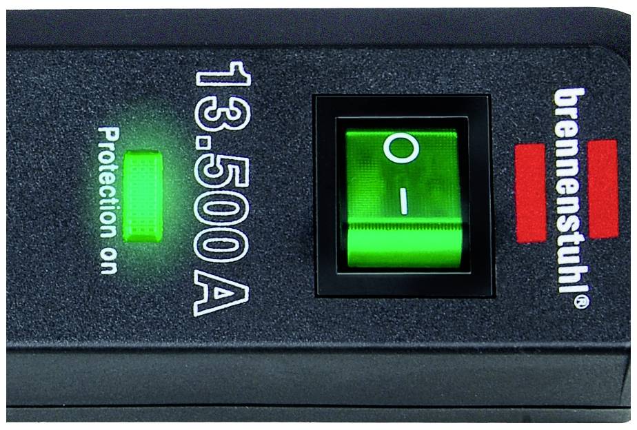 Brennenstuhl 1159700015 Überspannungsschutz-Steckdosenleiste 6fach Schwarz Schutzkontakt 1 St.