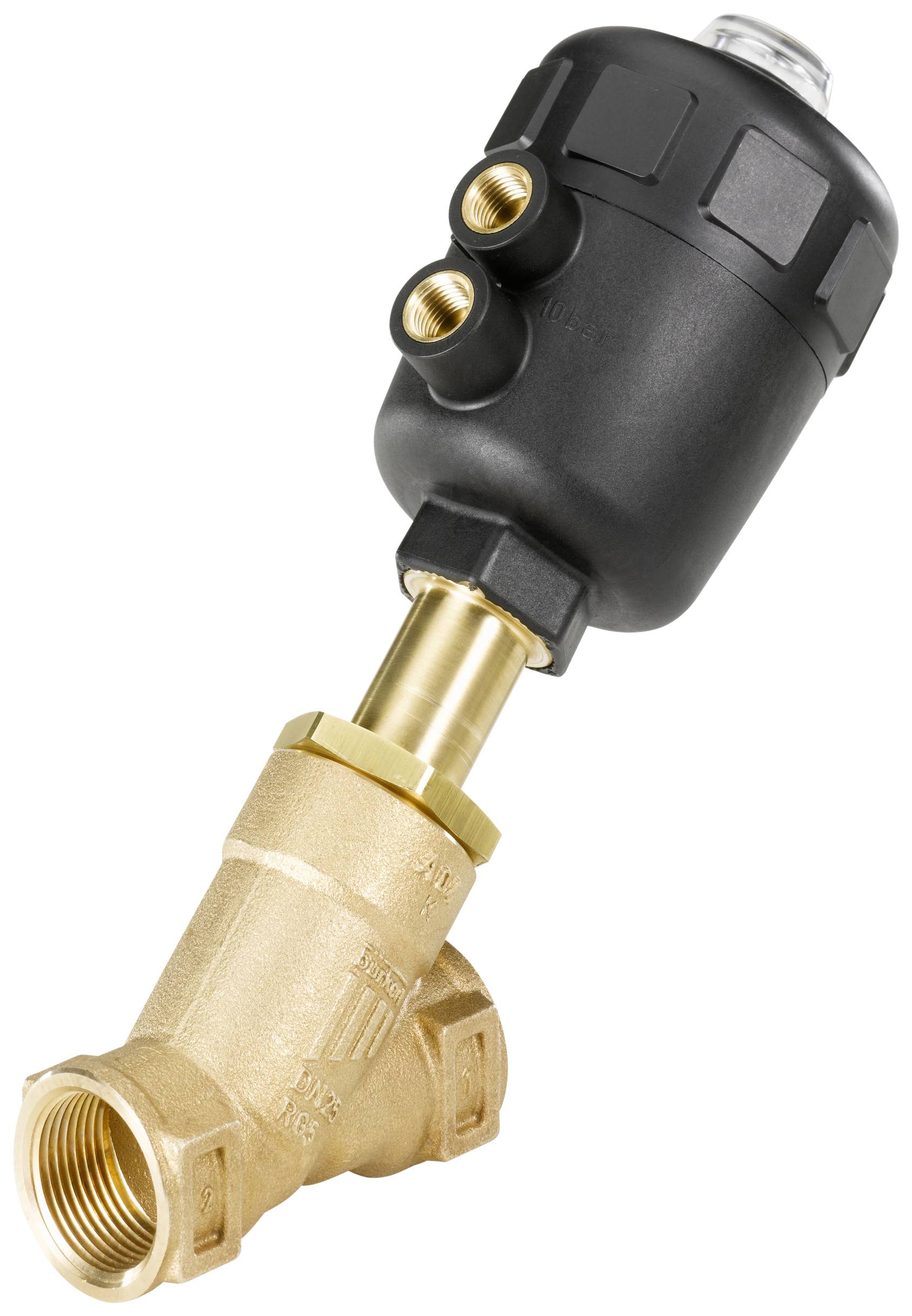 Bürkert Luftgesteuertes Ventil 187565 2000 Gehäusematerial Rotguss Dichtungsmaterial PTFE 1 St.