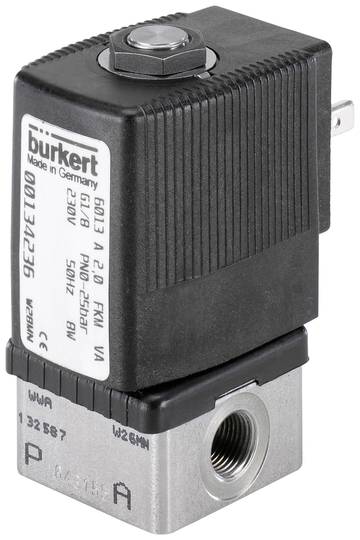 Bürkert Direktgesteuertes Ventil 126078 6013 24 V/DC G 1/8 Muffe Nennweite (Details) 3 mm 1 St.