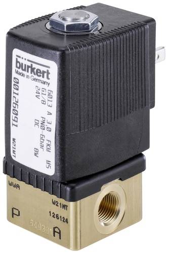 Bürkert Direktgesteuertes Ventil 126091 6013 24 V/DC G 1/8 Muffe Nennweite (Details) 3mm 1St.