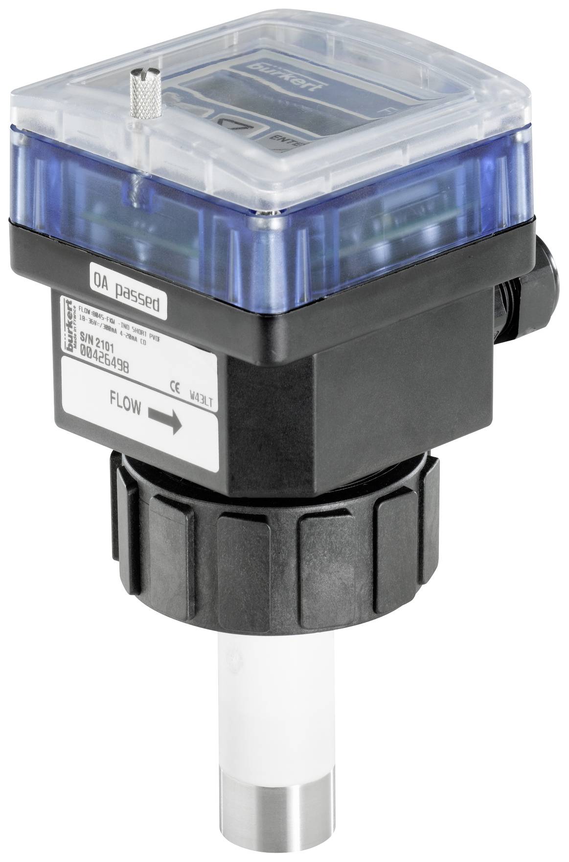 Bürkert Durchflussmessgerät 8045 558675 Betriebsspannung (Bereich): 18 - 36 V/DC 1St.