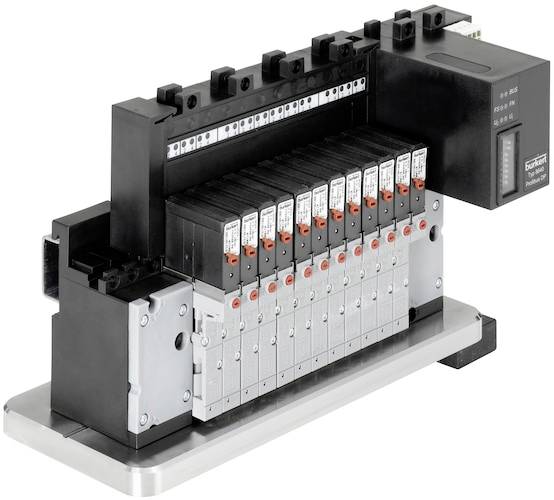 Bürkert 8640 230709 Ventilinsel 16x (2x 3/2) Ventilfunktion NC Ansteuerung (Pneumatik) Profibus DPV