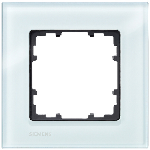 Siemens Schalterprogramm 1fach Rahmen Delta Glas satiniert 5TG1201