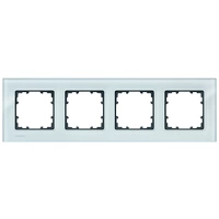Siemens Schalterprogramm 4fach Rahmen Delta Glas satiniert 5TG1204 1St. Siemens Schalterprogramm 4fach Rahmen Delta Glas satiniert 5TG1204 1St.