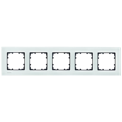 Siemens Schalterprogramm 5fach Rahmen Delta Glas satiniert 5TG1205 1St. Siemens Schalterprogramm 5fach Rahmen Delta Glas satiniert 5TG1205 1St.