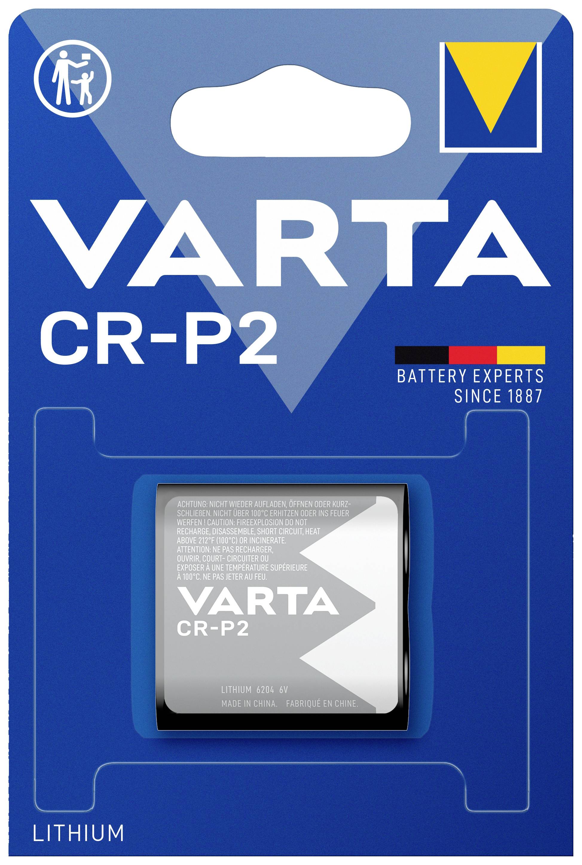 Varta LITHIUM Cylindr. CR-P2 Bli1 Fotobatterie CR-P 2 Lithium 1450 mAh 6 V 1 St.