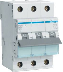 Hager MBN316 Leitungsschutzschalter 3polig 16 A