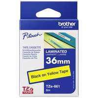 Brother Schriftband TZe TZe-661 Bandfarbe: Gelb Schriftfarbe:Schwarz 36mm 8m Brother Schriftband TZe TZe-661 Bandfarbe: Gelb Schriftfarbe:Schwarz 36mm 8m