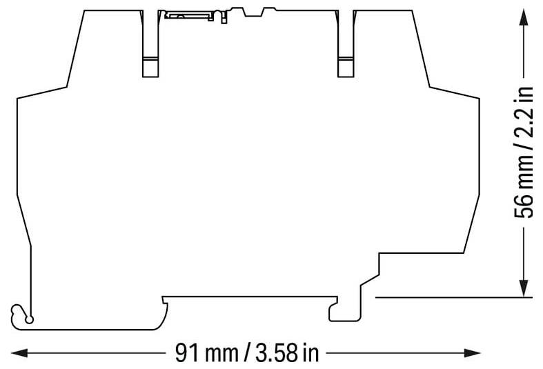 Schaltplan eines elektronischen Relaisschaltkreises mit Anschlüssen bei A1 (+), A2 (-) und Ausgang bei 11, 12 und 14. Enthält eine Diode und eine LED-Anzeige.