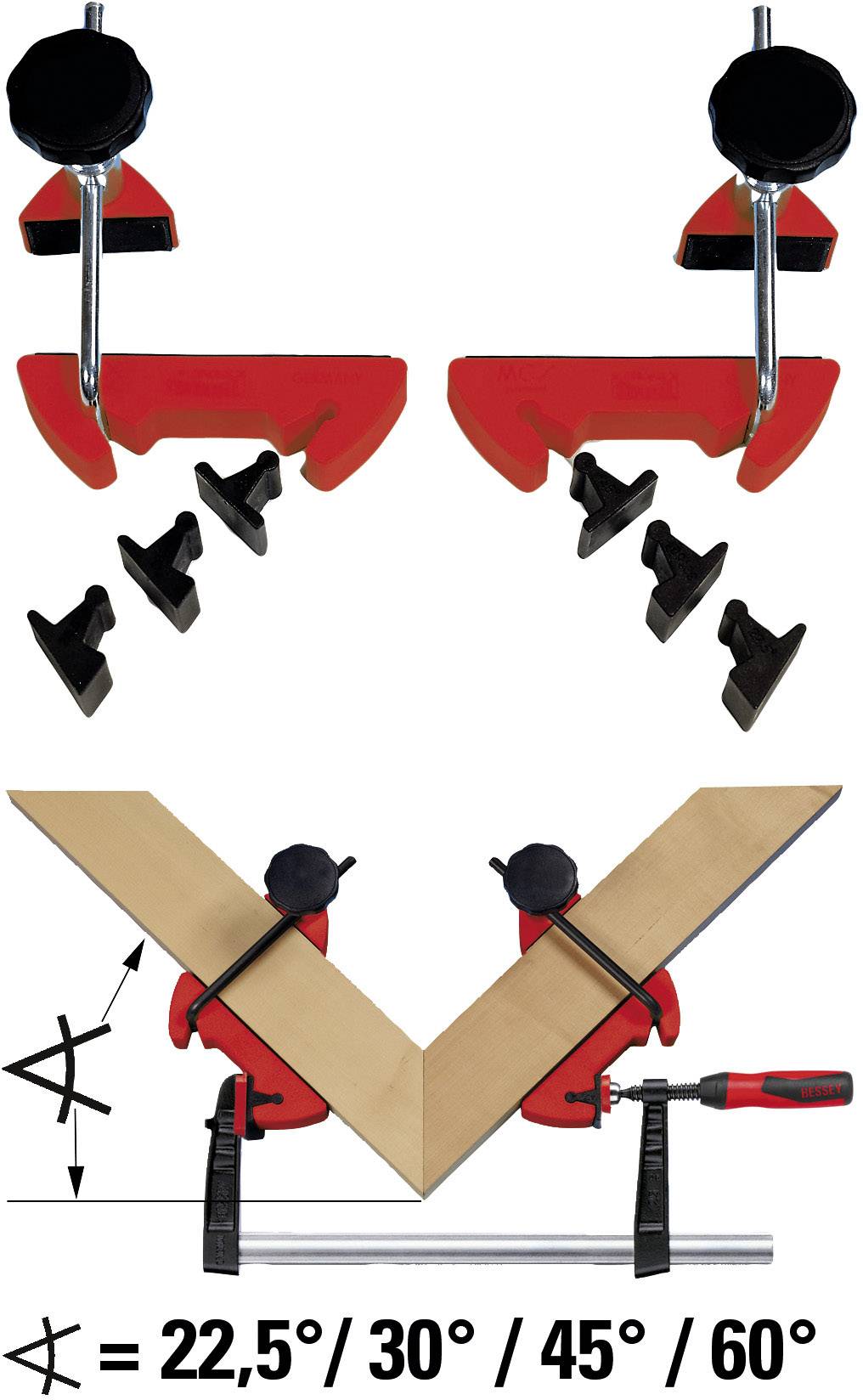 Gehrungsspannsystem 22,5/30/45/60Grad Spannber.max.100mm BESSEY