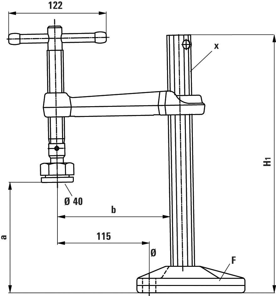 Maschinentischspanner BSG 210/140 Bessey BSG21-14 Spann-Weite (max.):210 mm Ausladungs-Maße:140 mm
