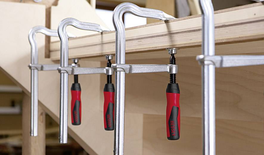 Bessey 2-Komponenten-Kunststoffgriff inkl. wechselbarer Druckplatte (TG / GZ / GMZ, Ausladung 120 mm) 3101186