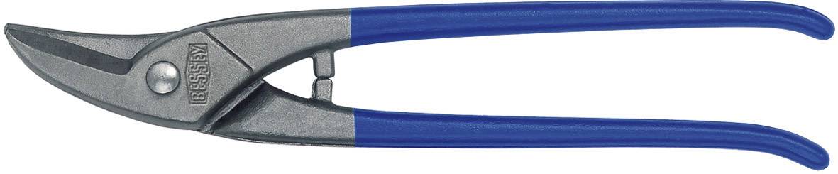 Blechschere mit blauen Griffen, geeignet zum Schneiden von Metallblechen.