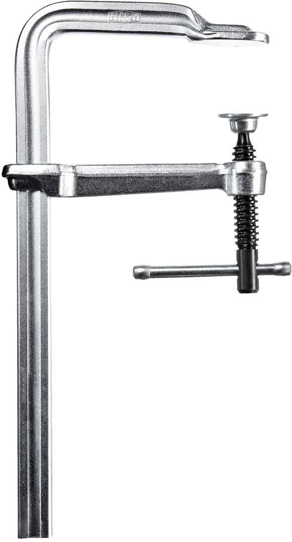 Metallzwinge mit Schraubmechanismus, ideal zum Fixieren von Werkstücken.