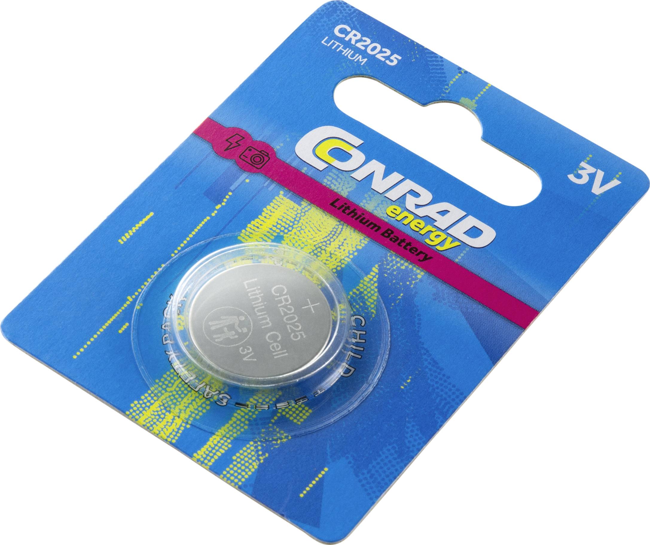 Conrad energy Knopfzelle CR 2025 3 V 1 St. 140 mAh Lithium CR2025