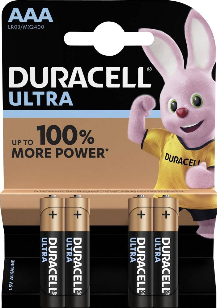 Duracell Ultra LR03 Micro (AAA)-Batterie Alkali-Mangan 1.5V 4St.