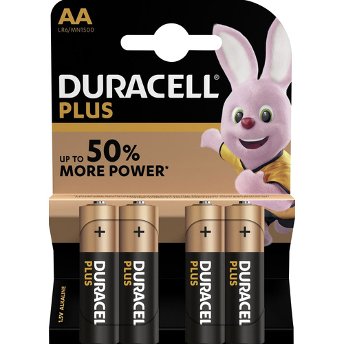 Duracell Plus Power LR06 Mignon (AA)-Batterie Alkali-Mangan 1.5V 4St.