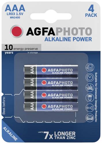 AgfaPhoto Power LR03 Micro (AAA)-Batterie Alkali-Mangan  1.5 V 4 St.
