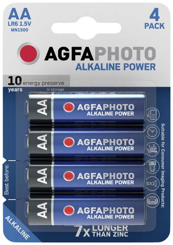 AgfaPhoto Power LR6 Mignon (AA)-Batterie Alkali-Mangan  1.5 V 4 St.