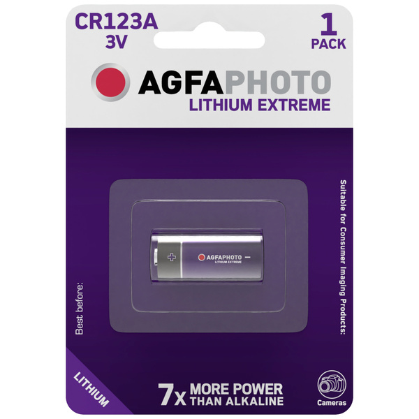 AgfaPhoto CR123 Pile photo CR-123A lithium 1300 mAh 3 V