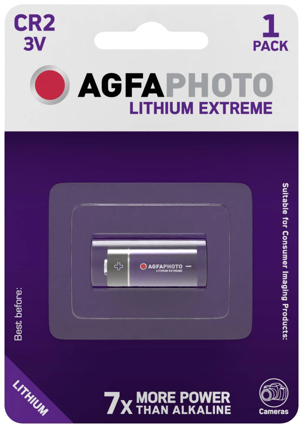 AgfaPhoto LITHIUM CR2 Knopfzelle 1 St.