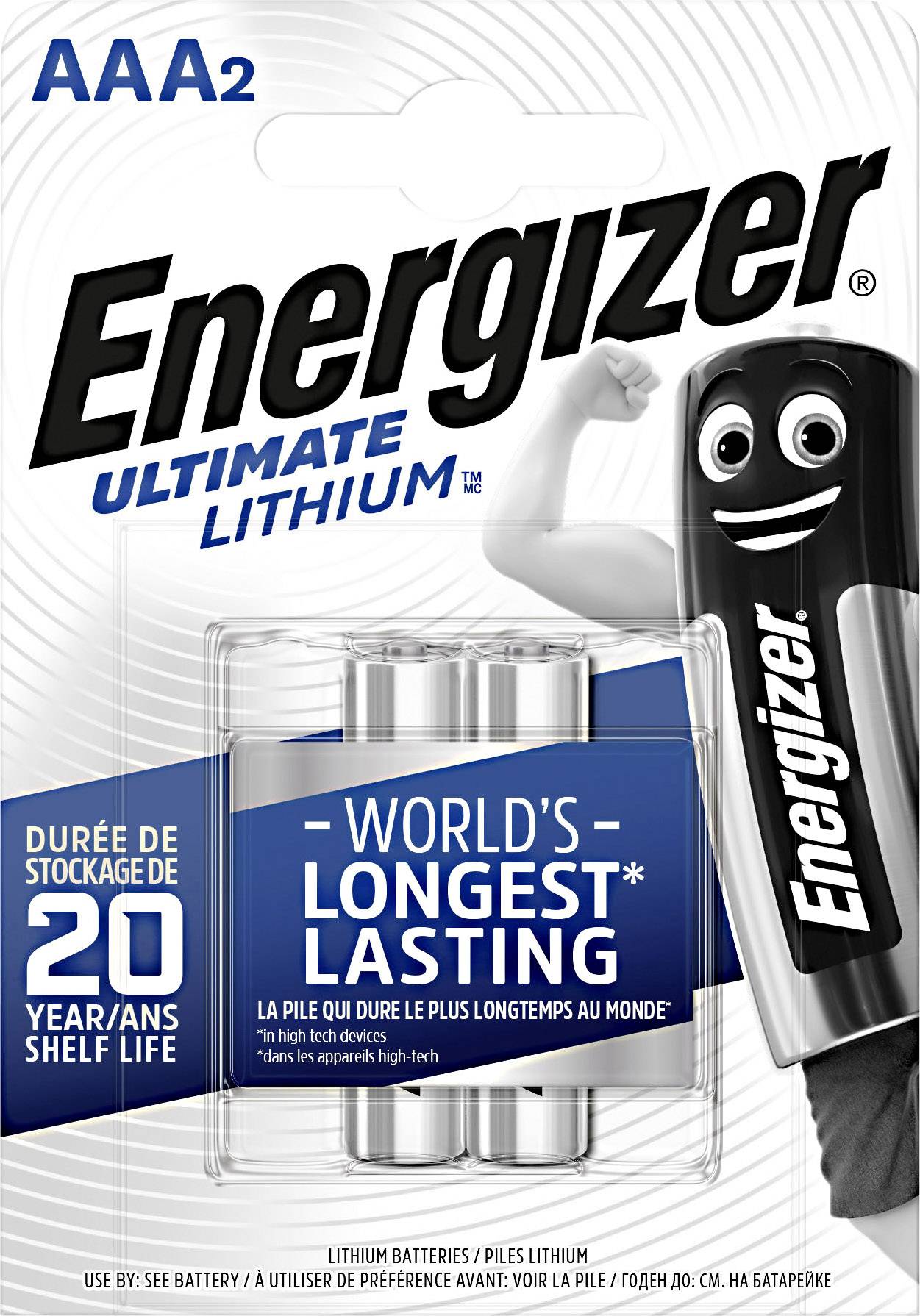 Energizer Ultimate FR03 Micro (AAA)-Batterie Lithium 1250 mAh 1.5V 2St.