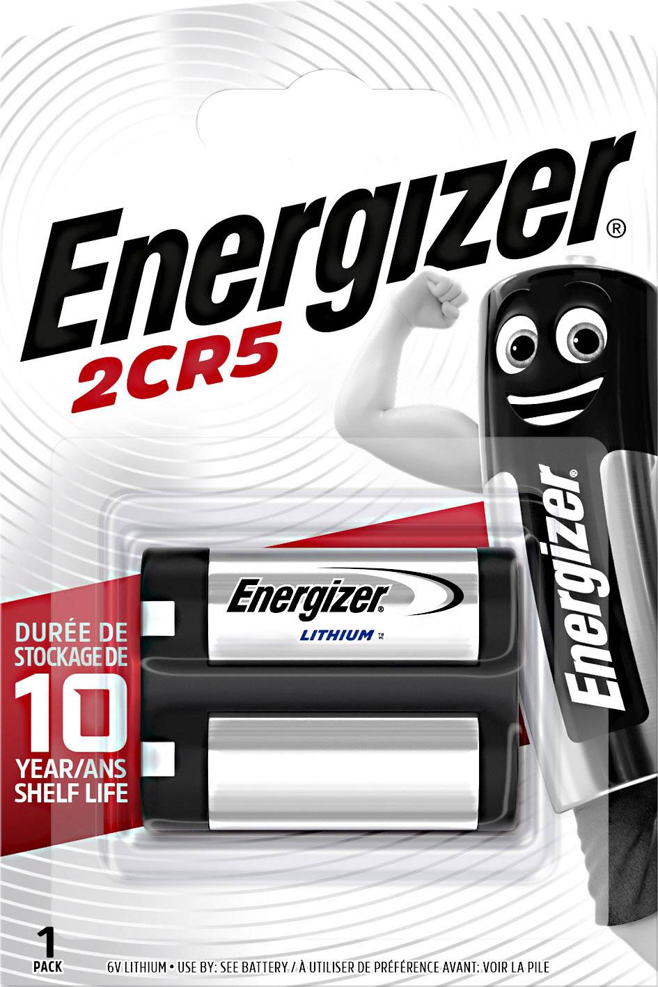 Energizer 2 CR 5 Fotobatterie 2CR5 Lithium 1500 mAh 6V 1St.