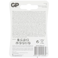 GP GPCR9VSTD565C1 9V Block-Batterie Lithium 800 mAh 9V 1St. GP GPCR9VSTD565C1 9V Block-Batterie Lithium 800 mAh 9V 1St.