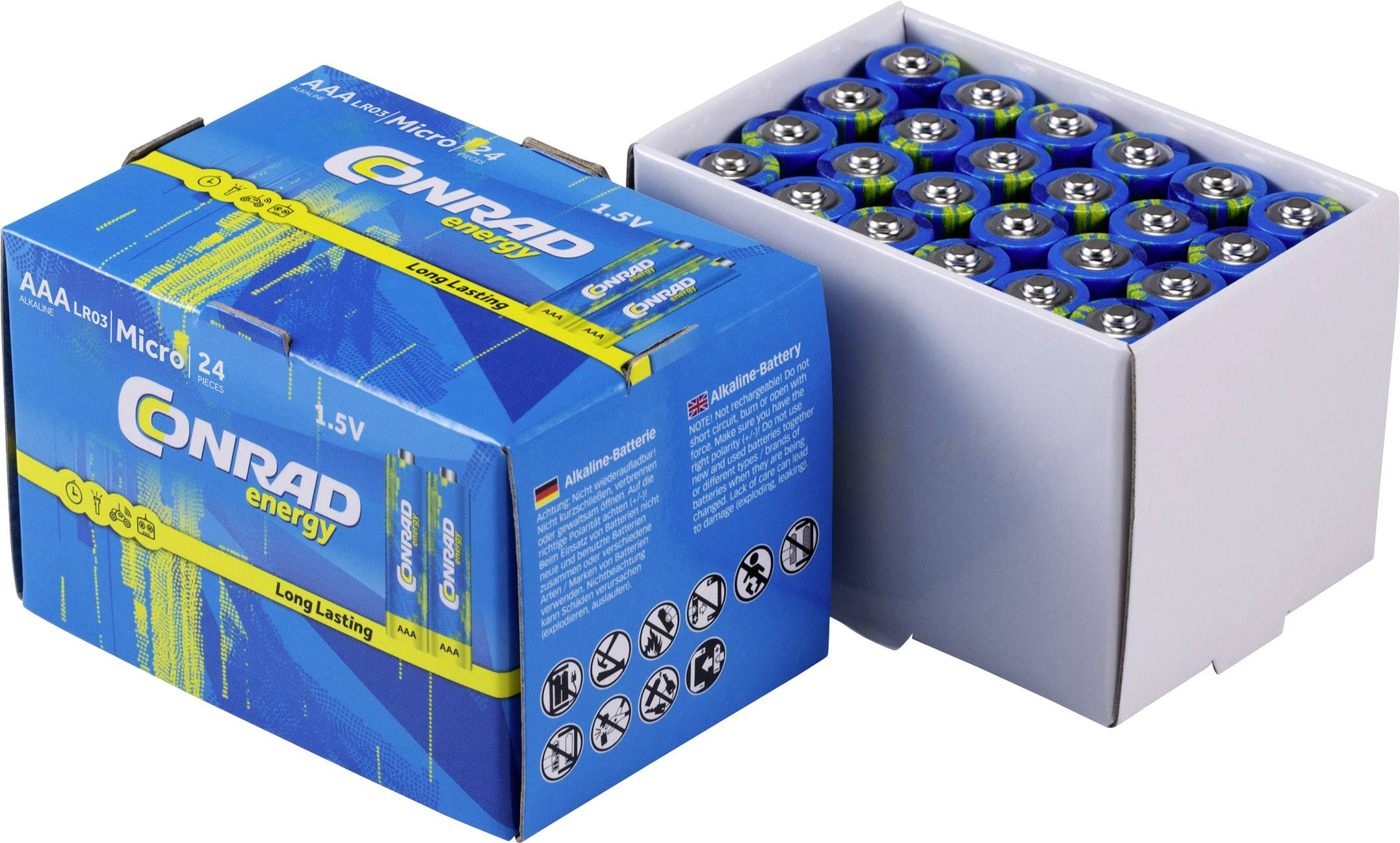 LR03 Micro (AAA)-Batterie Alkali-Mangan 1.5 V 24 St.