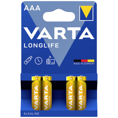 Varta LONGLIFE AAA Bli 4 Micro (AAA)-Batterie Alkali-Mangan 1200 mAh 1.5V 4St.