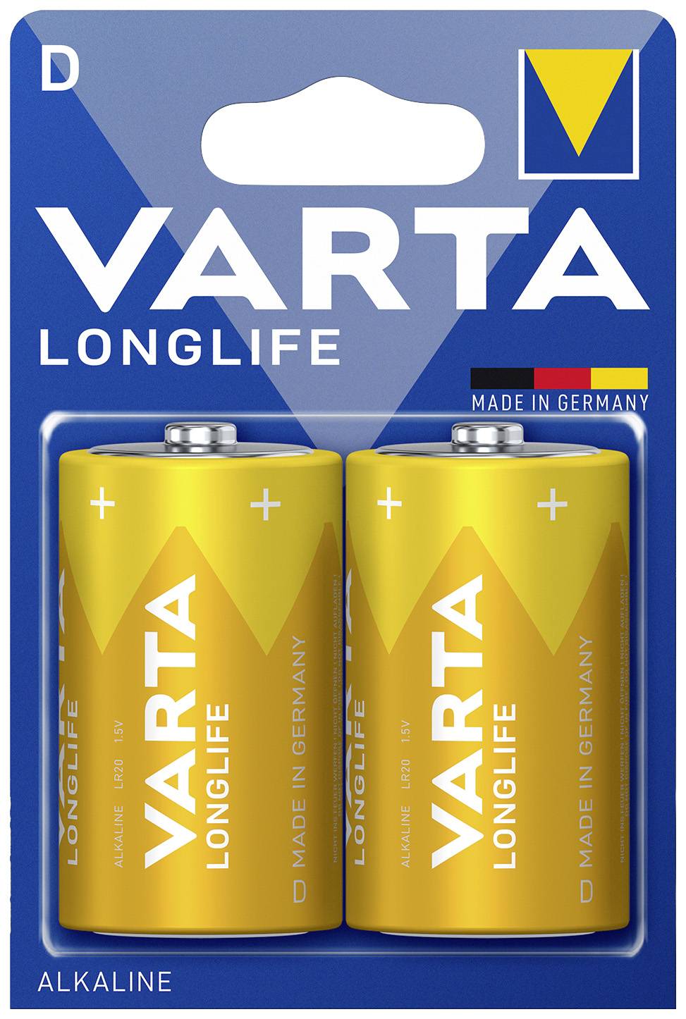 Varta LONGLIFE D Bli 2 Mono (D)-Batterie Alkali-Mangan 15800 mAh 1.5 V 2 St.