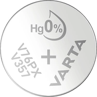 Varta Knopfzelle 357 1.55V 143 mAh Silberoxid SILVER Coin V357/SR44 NaBli 1 Varta Knopfzelle 357 1.55V 143 mAh Silberoxid SILVER Coin V357/SR44 NaBli 1
