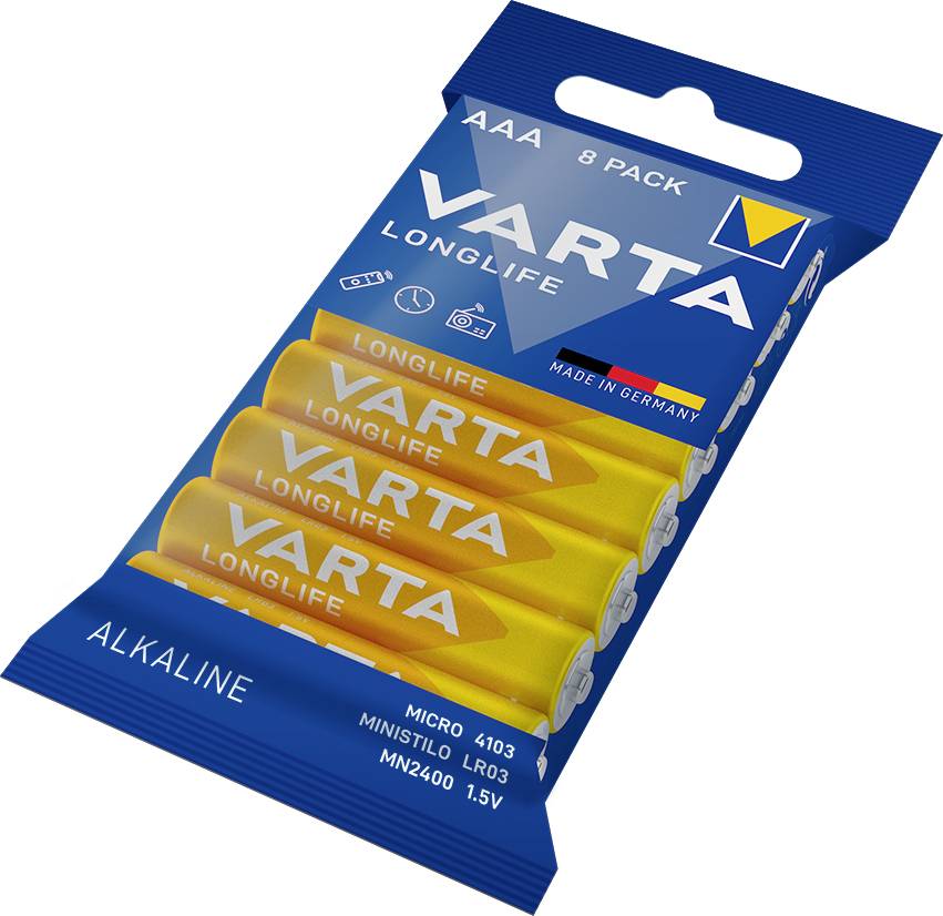 Varta LONGLIFE AAA Folie 8 Micro (AAA)-Batterie Alkali-Mangan 1200 mAh 1.5V 8St.