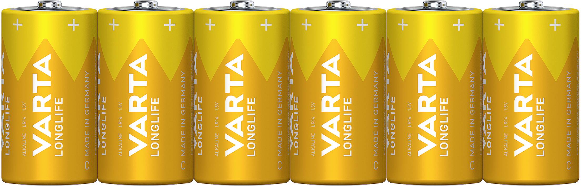 Varta LONGLIFE C Folie 6 Baby (C)-Batterie Alkali-Mangan 7600 mAh 1.5V 6St.
