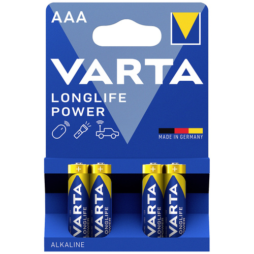 Varta LONGLIFE Power AAA Bli 4 Micro (AAA)-Batterie Alkali-Mangan 1.5V 4St.