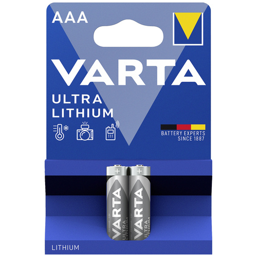 Pile LR3 (AAA) lithium Varta LITHIUM AAA Bli 2 1100 mAh 1.5 V 2 pc(s)